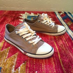 Guess Canvas Shoes // Size 6.5 Tan Canvas Shoes